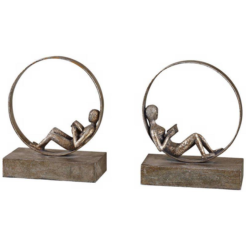 Uttermost Lounging Reader, Bookends Set