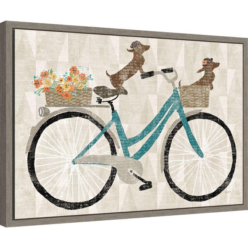 Amanti Art Doxie Ride VI by Sue Schlabach Canvas Wall Art Print Framed 23-in. x 16-in.