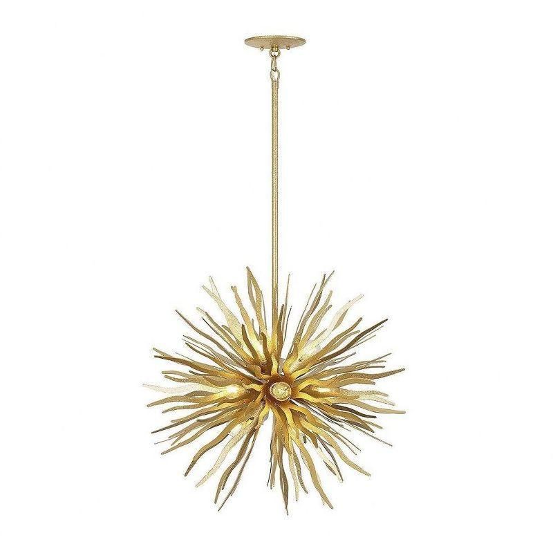 Cavalier Gold 12-Light Globe Pendant with Adjustable Height