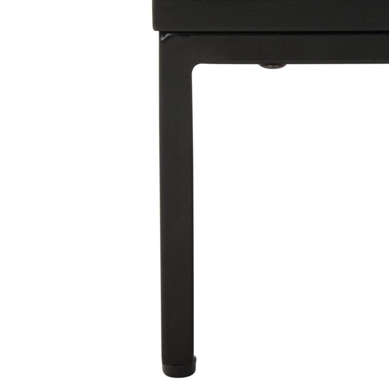 Zadie 2 Drawer Rattan Nightstand - Black - Safavieh