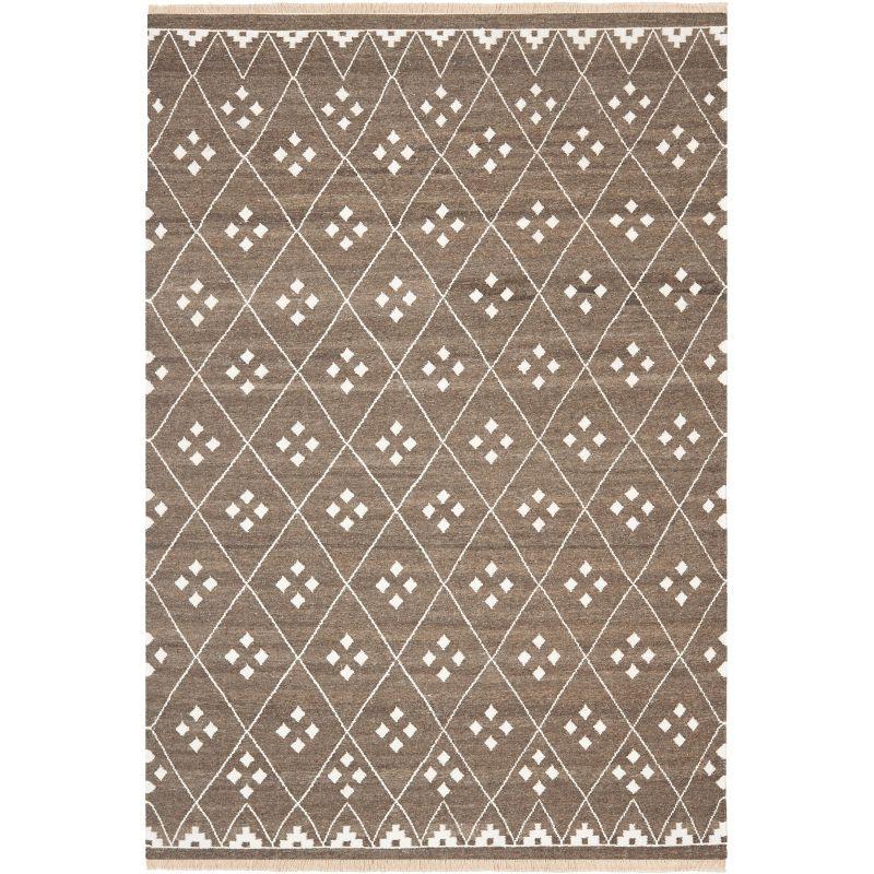 Natural Kilim NKM316 Hand Woven Area Rug - Brown/Ivory - 4'x6' - Safavieh.