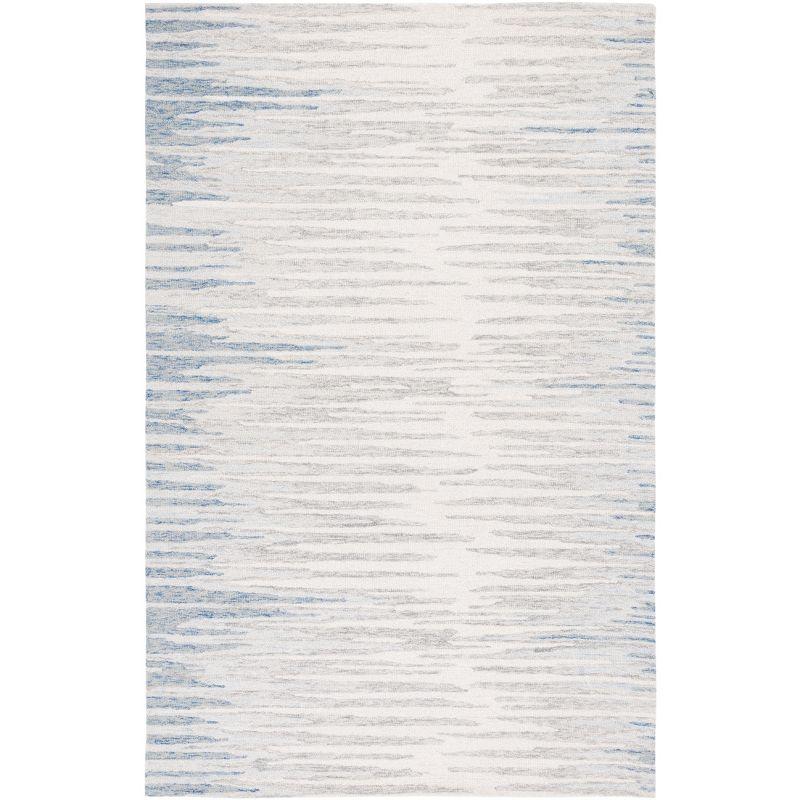 Abstract ABT926 Handmade Indoor Area Rug - Ivory/Light Blue - 4'x6' - Safavieh