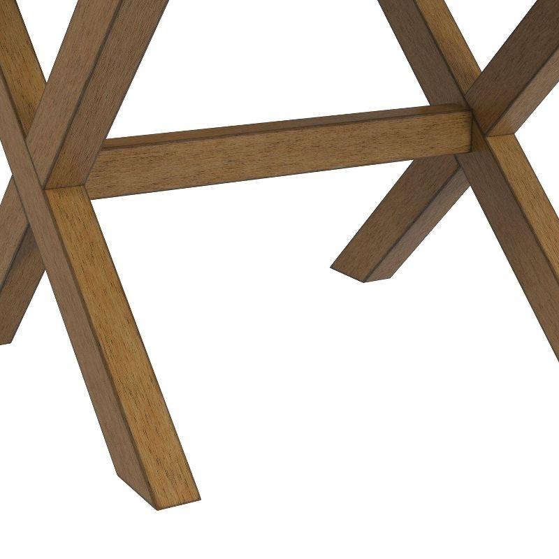 Hillsdale Furniture 18.5" Somerset Backless Wood Vanity Stool Fog: Padded Ottoman Bench, Polyester Upholstery