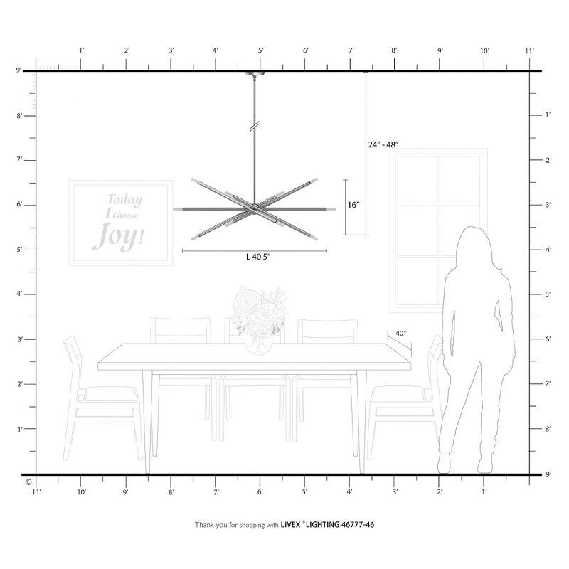 Livex Lighting Soho 10 - Light Chandelier in  Black Chrome
