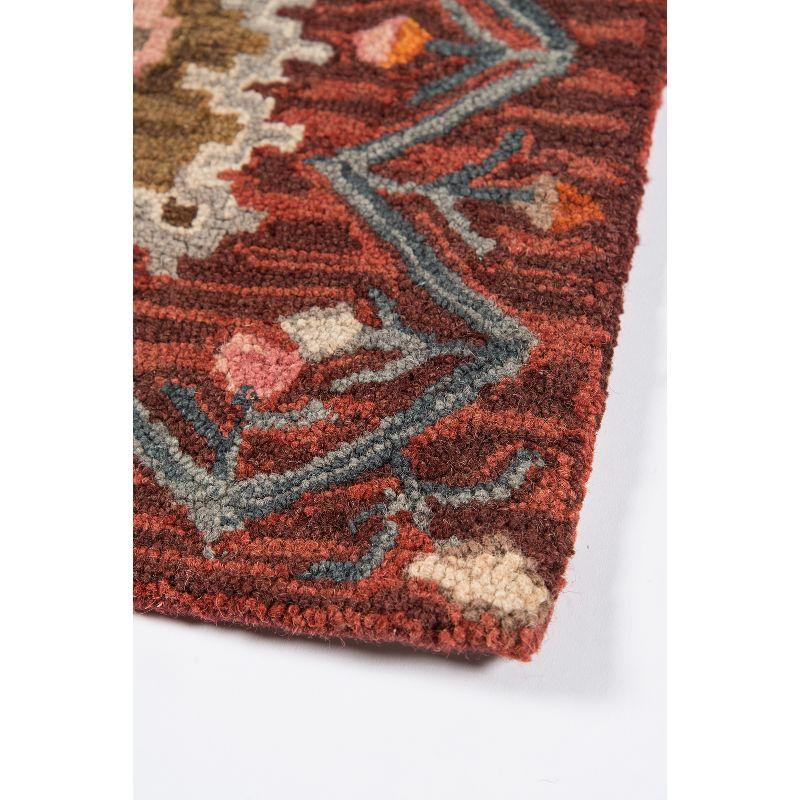 Arlington Nomadic Red Wool 5' x 8' Hand-Tufted Area Rug