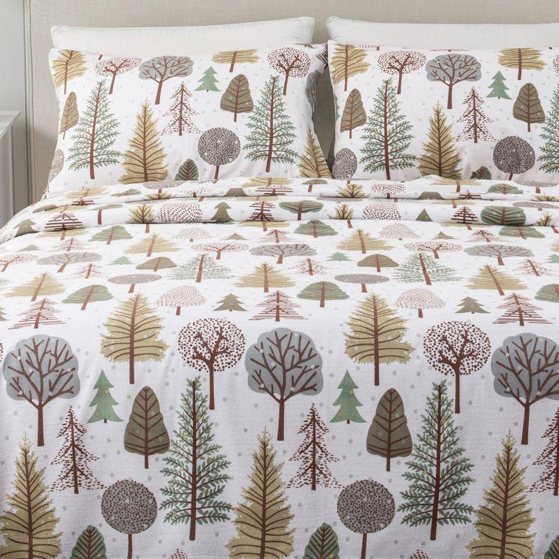 100% Cotton Lodge Printed Flannel Sheet Set