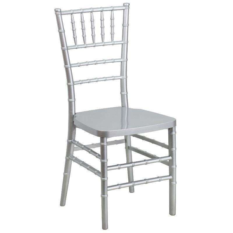 Elegant Silver Resin Chiavari Stackable Event Chair