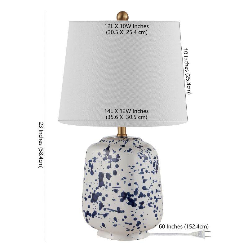 Greyon Ceramic Table Lamp - Navy Blue - Safavieh.