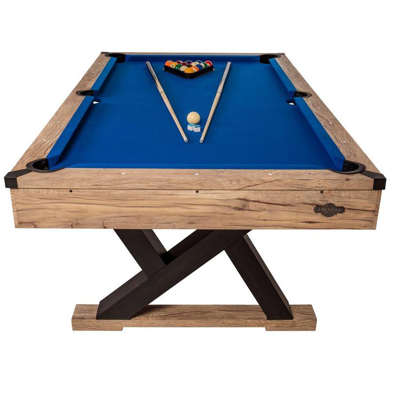 Rustic Blond 84" Kirkwood Billiard Table with Royal Blue Cloth