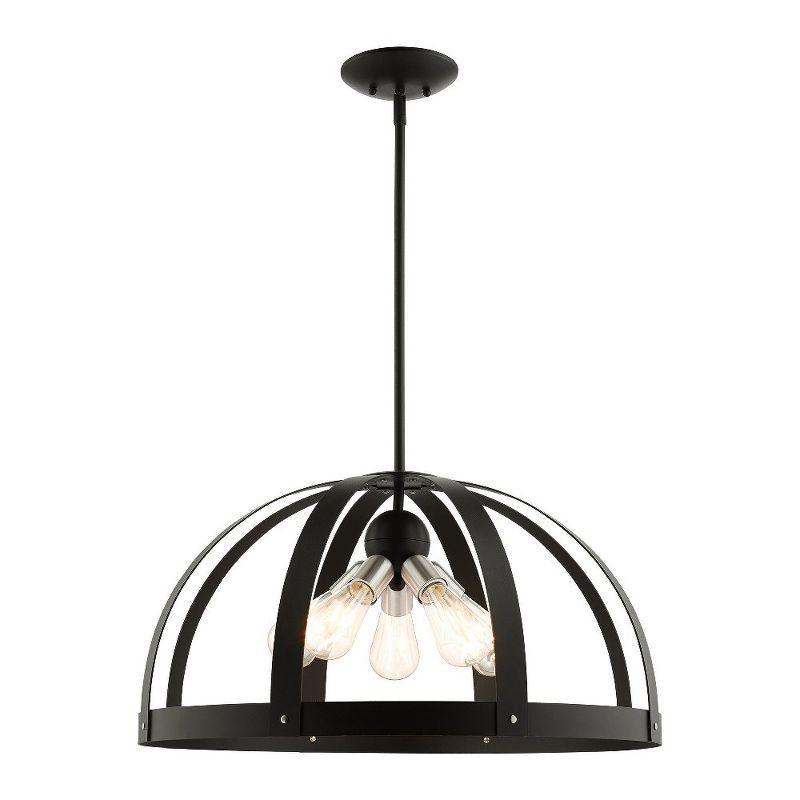 Livex Lighting Stoneridge 5 - Light Pendant in  Textured Black