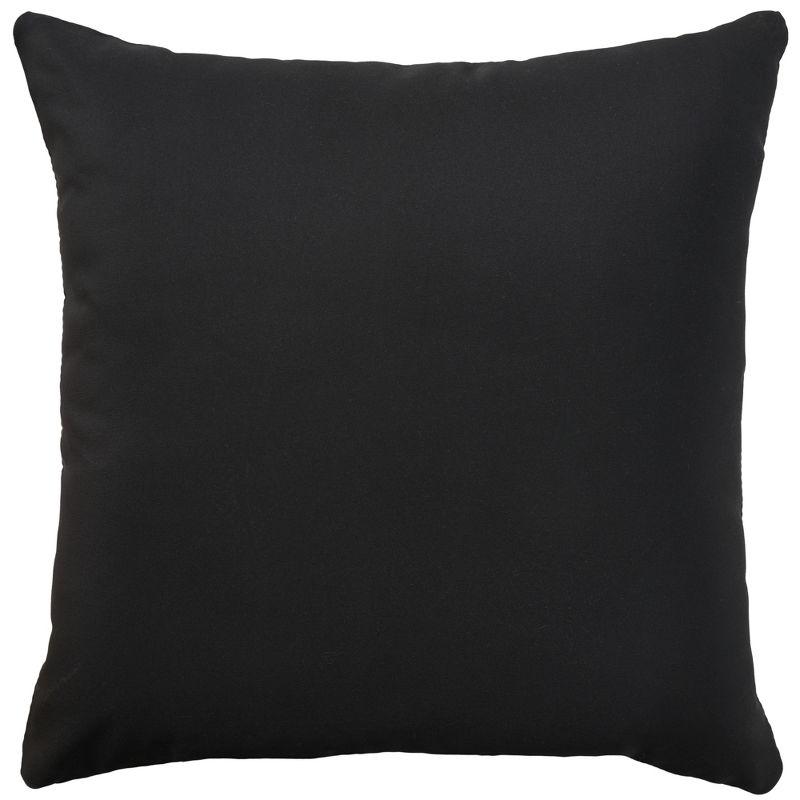 Mina Victory Black Reversible 20" Square Outdoor Throw Pillow