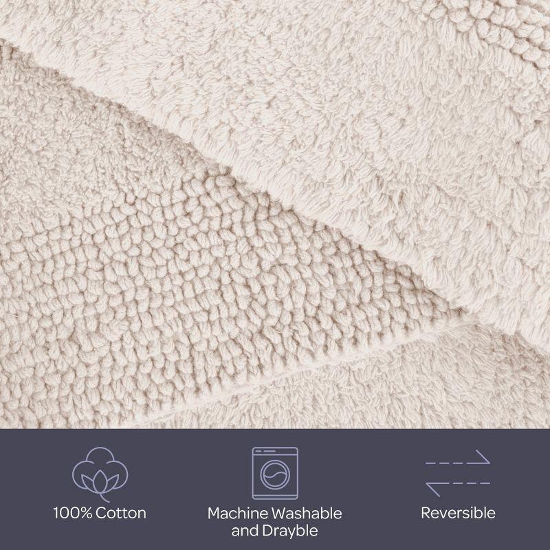Lavish Home 2-Piece Bathroom Rug Set, Ivory