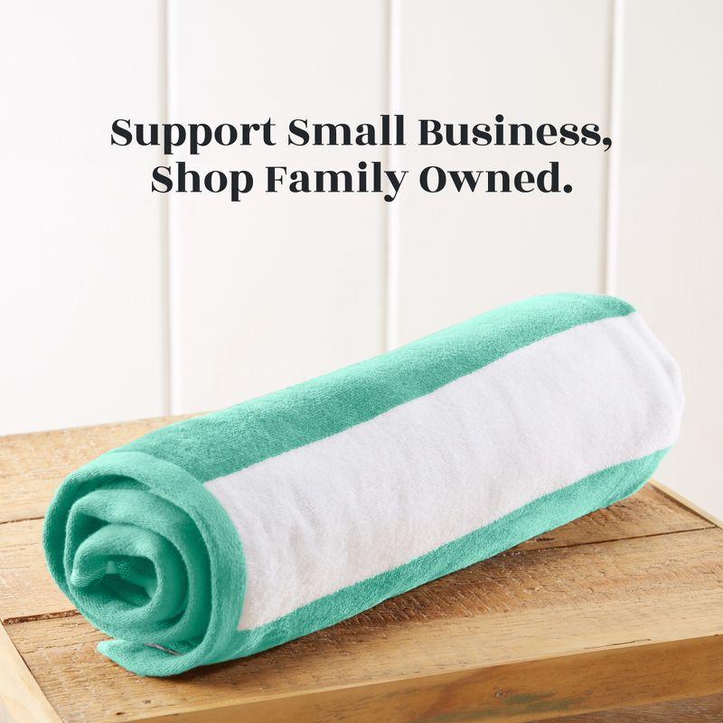 FreshFolds 100% Cotton Absorbent & Quick-Dry Cabana Beach Towels (Set of 4)