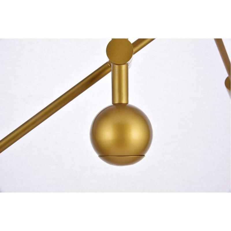 Elegant Lighting Axel 6 Lights Brass Pendant