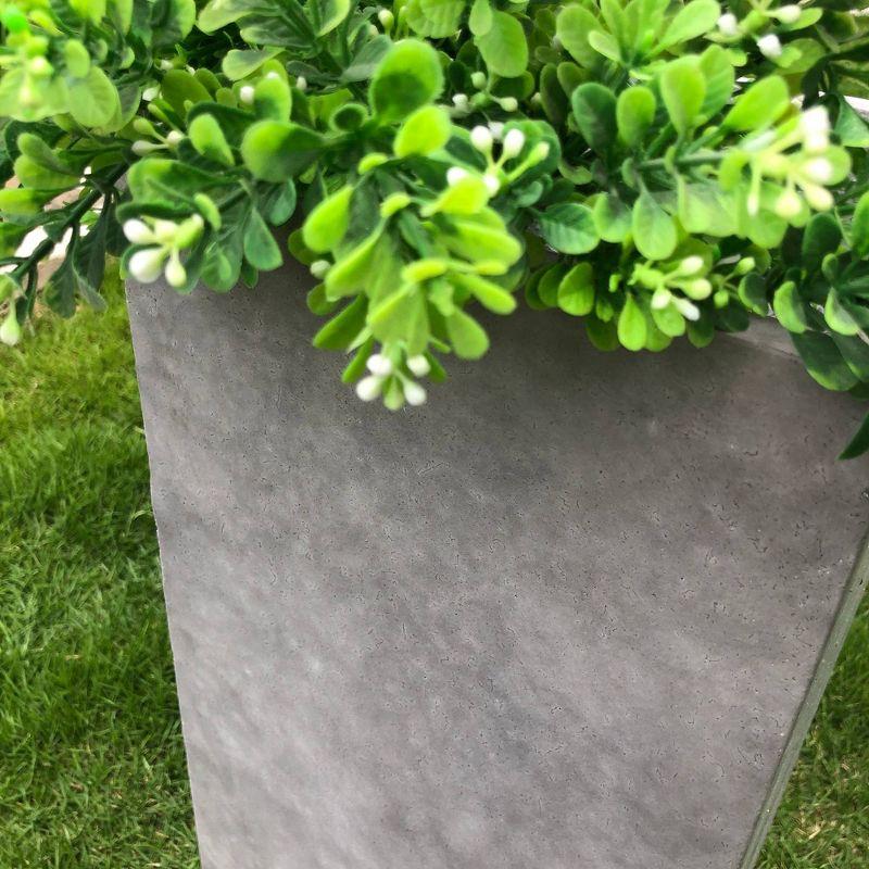 20" x 9" Rectangular Kante Lightweight Modern Tall Outdoor Planter Natural Concrete - Rosemead Home & Garden, Inc.