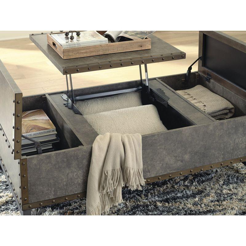 Signature Design by Ashley Casual Derrylin Lift-Top Coffee Table, Brown