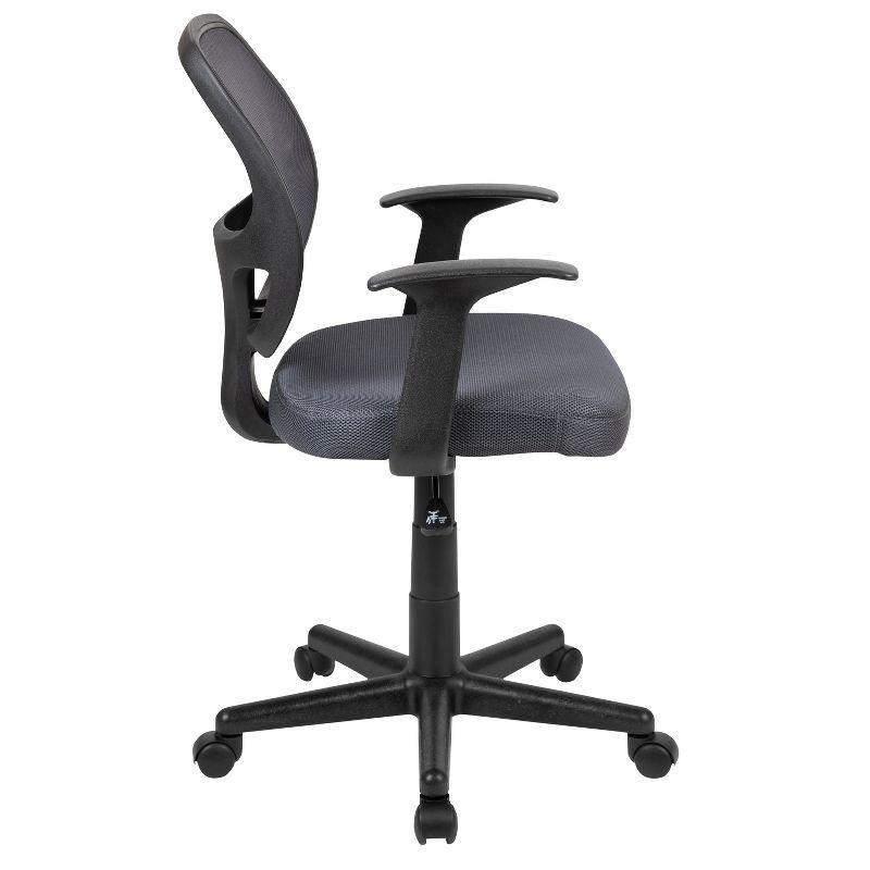 Mid-Back Mesh Swivel Ergonomic Task Office Chair - Arms
