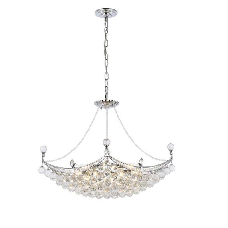 Elegant Lighting Corona 8 light Chrome Chandelier Clear Royal Cut Crystal