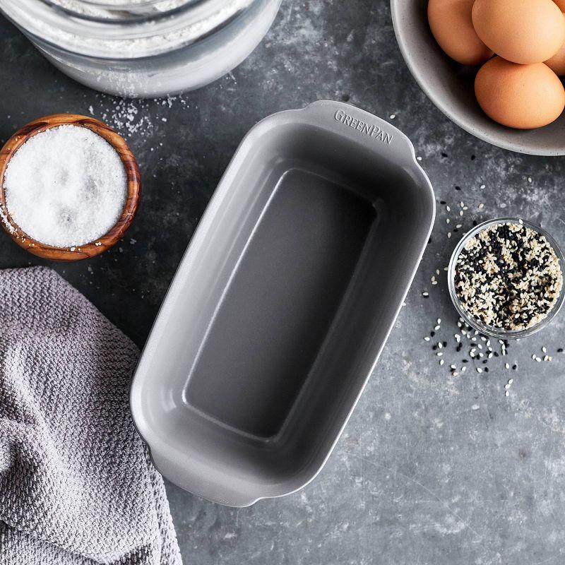 Gray Aluminum Nonstick Loaf Pan for Bread and More