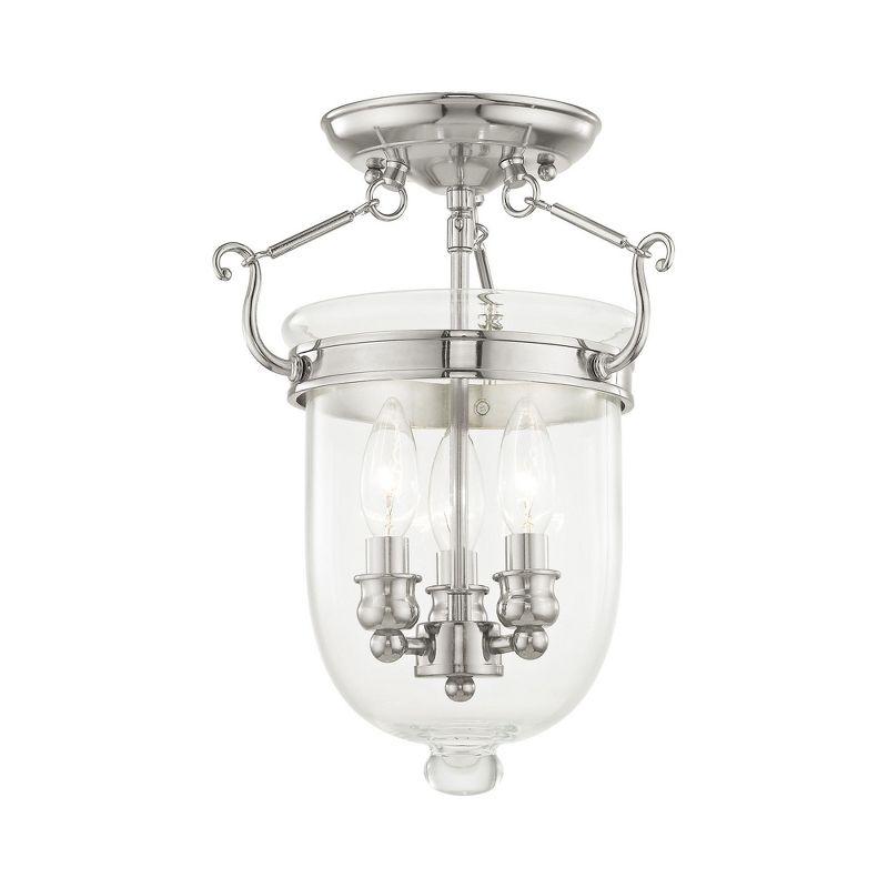 Livex Lighting Jefferson 3 - Light Flush Mount in  Polished Nickel