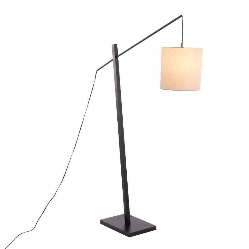 LumiSource Arturo Floor Lamp: Adjustable, UL Listed, Linen Shade, 60W, Modern Decor