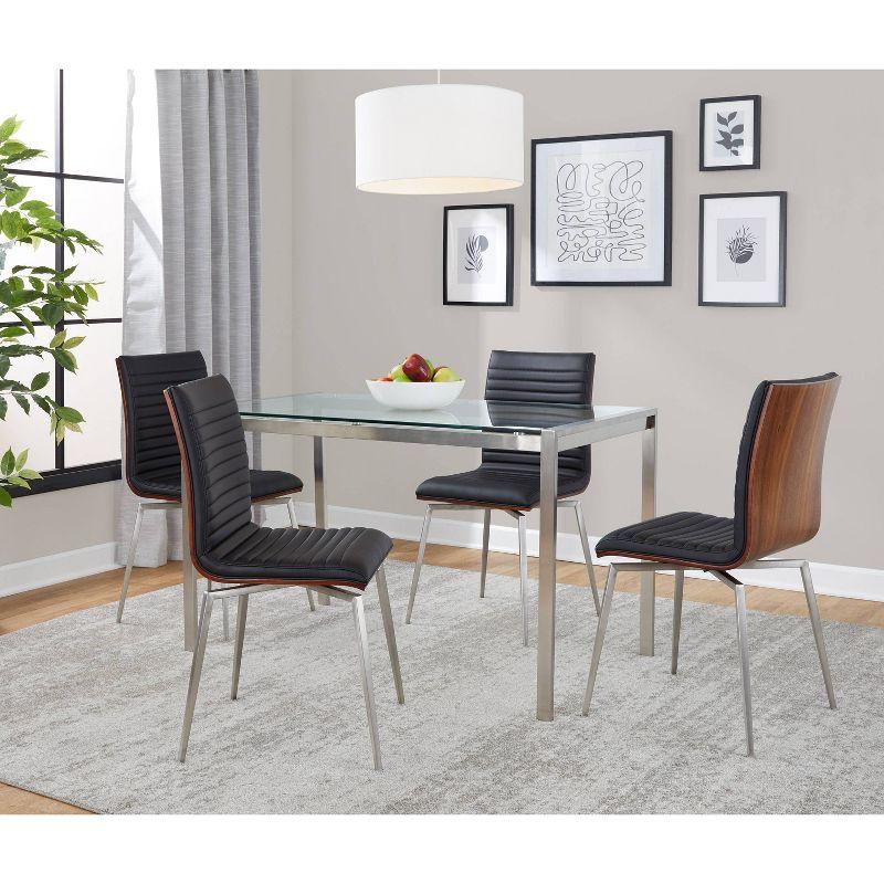 Fuji-Mason 4 - Person Glass Top Four Leg Dining Set