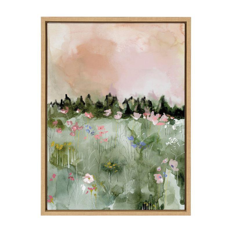 18" x 24" Sylvie Landscape 01 Framed Canvas by Annie Quigley - Kate & Laurel All Things Decor