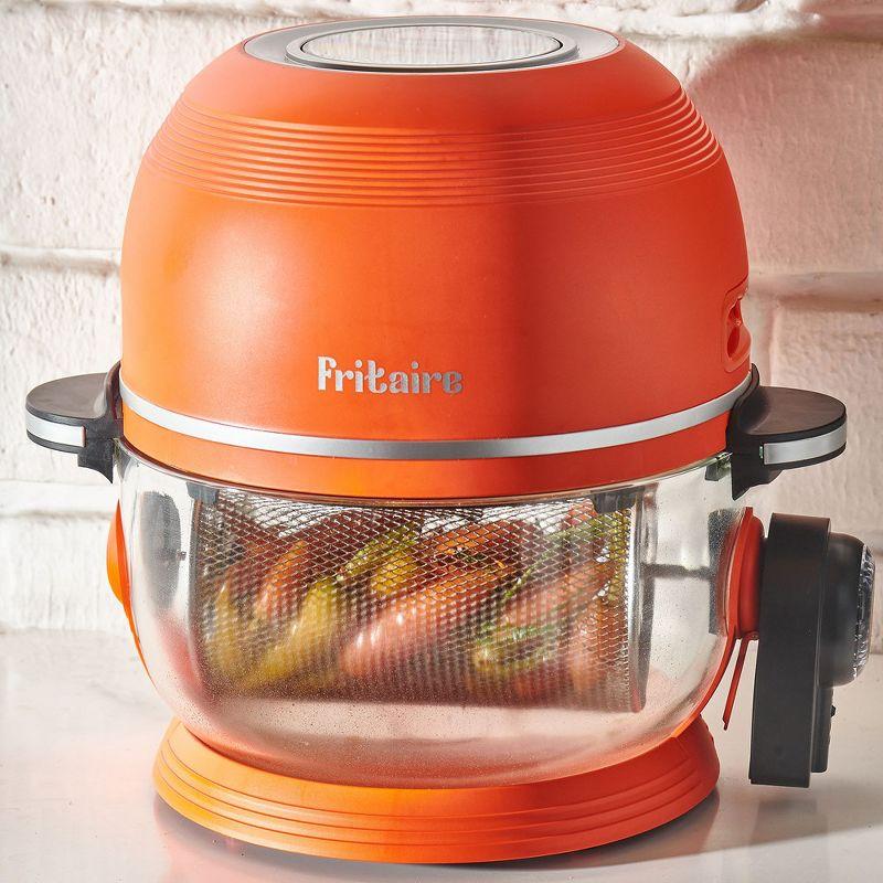 Fritaire Self-Cleaning Glass Bowl Air Fryer, 5 Qt, 6-in-1 Functions, BPA Free, Rotisserie, Tumbler