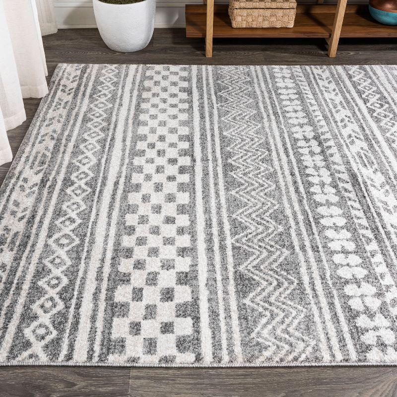 Imlil  Geometric Stripe Area Rug  - JONATHAN Y