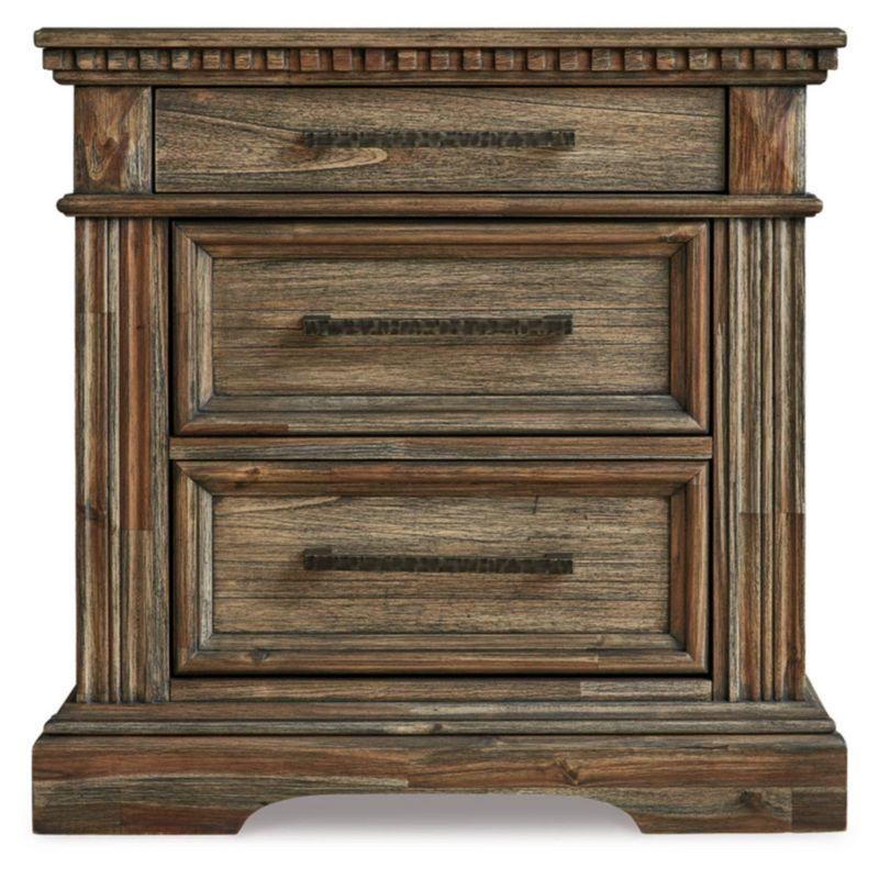 Markenburg 3 - Drawer Nightstand in Brown