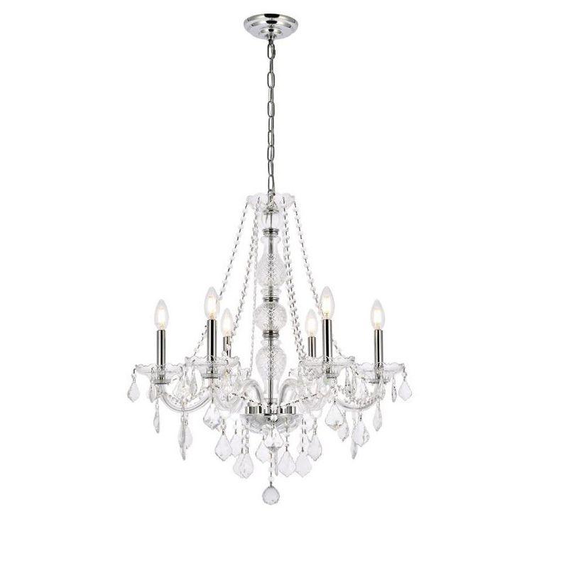 Elegant Lighting Verona 6 light Chrome Chandelier Clear Royal Cut Crystal