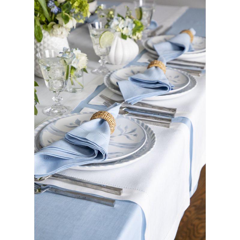 Solino Home 100% Pure Linen Hemstitch Placemats - Classic Hemstitch (Set of 4)