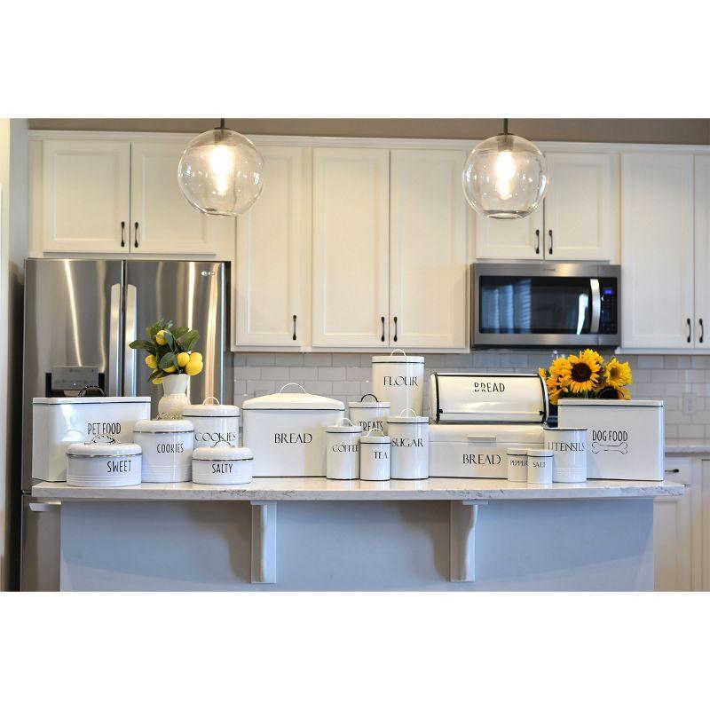 Outshine Co Outshine Farmhouse Nesting Kitchen Canister Set Perfect for Flour Coffee Tea Sugar (Set of 4)