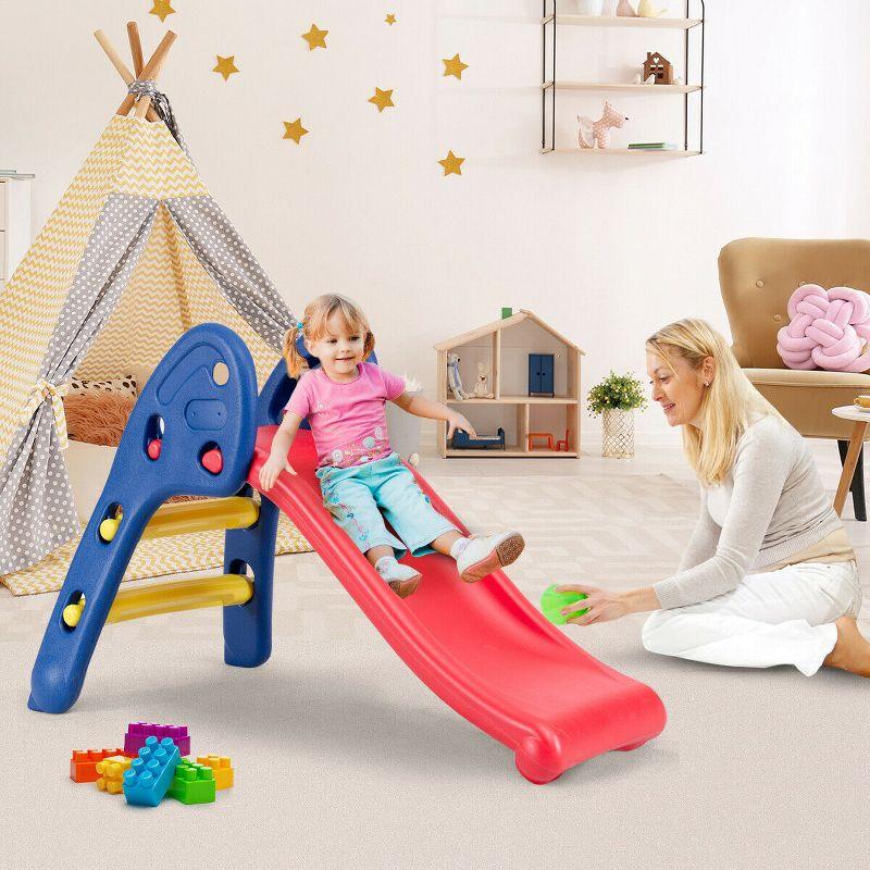 Colorful 2-Step Folding Plastic Children's Slide