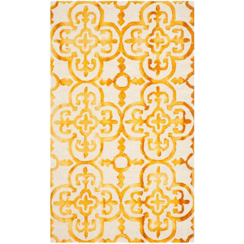 Dip Dye DDY711 Hand Tufted Indoor Accent Rug - Ivory/Gold - 3'x5' - Safavieh