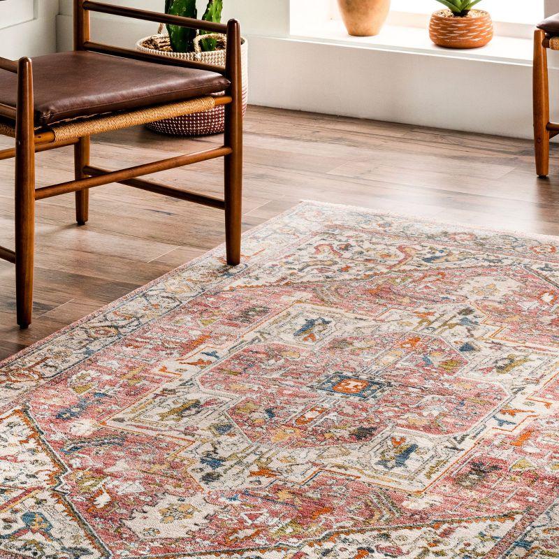 Nuloom Harriet Vintage Medallion Fringe Area Rug