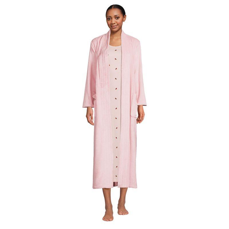 Lands' End Women's Cozy Plush Long Wrap Robe