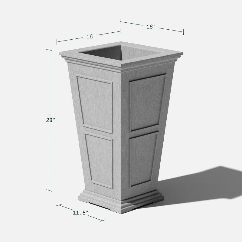 Veradek Brixton Tall 28-inch Gray Recycled Plastic Planter