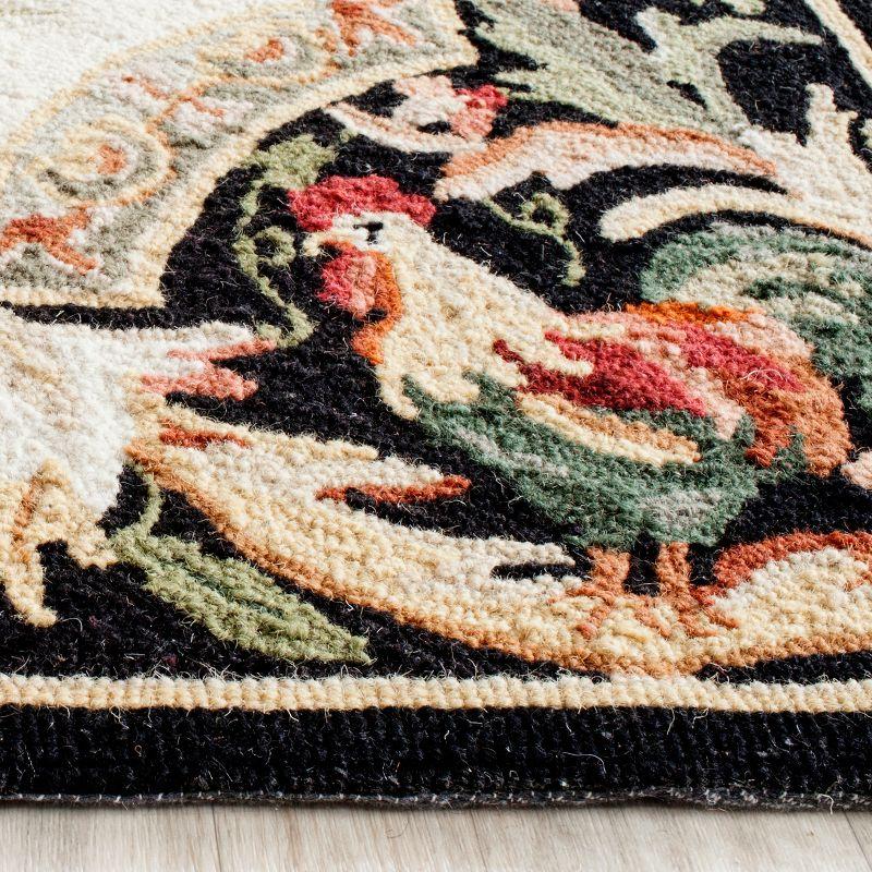 Chelsea HK48 Hand Hooked Accent Rug - Ivory/Black - 1'8"x2'6" - Safavieh.