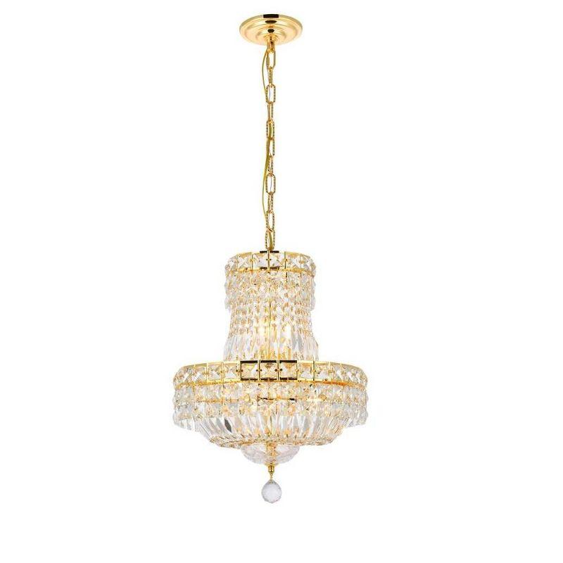 Elegant Lighting Tranquil 6 light Gold Pendant Clear Royal Cut Crystal