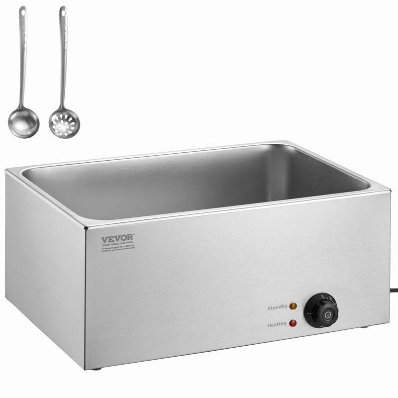 Latitude Run® Commercial Electric Food Warmer Countertop Buffet 19Qt 1200W Bain Marie