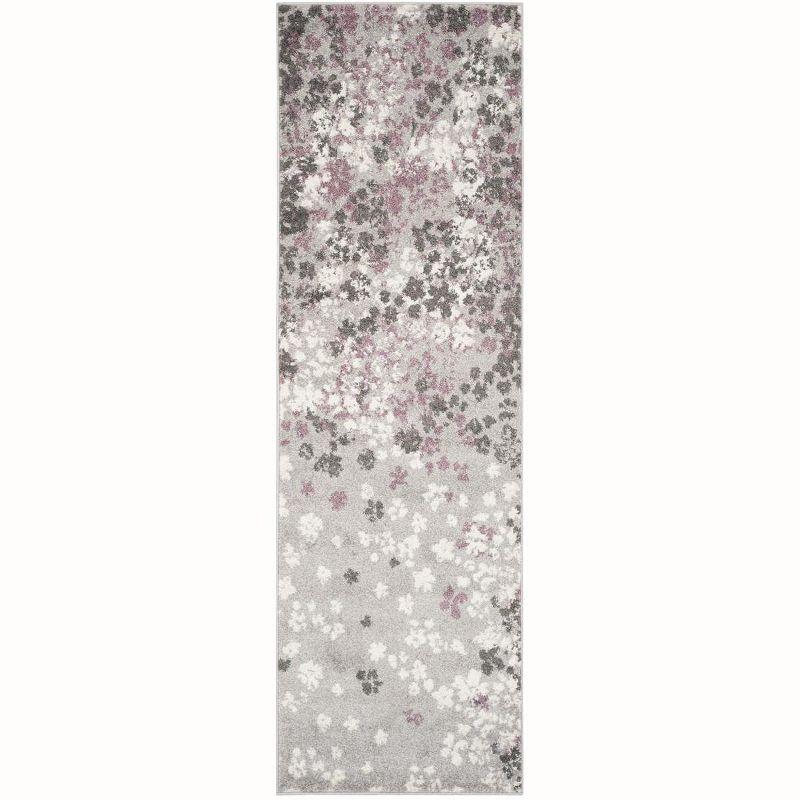 Adirondack ADR115 Machine Made Indoor Runner - Light Grey/Purple - 2'-6"x6' - Safavieh
