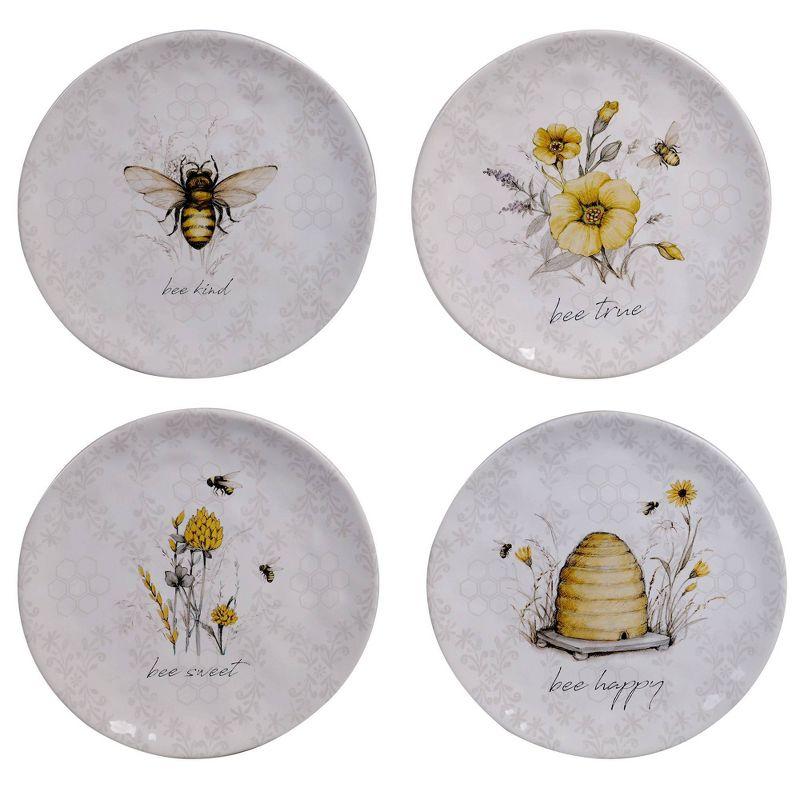 Certified International Bee Sweet Set/4 Salad Plate  4 Asst.