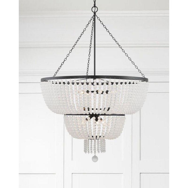 Crystorama Lighting Rylee 12 - Light Chandelier in  Matte Black