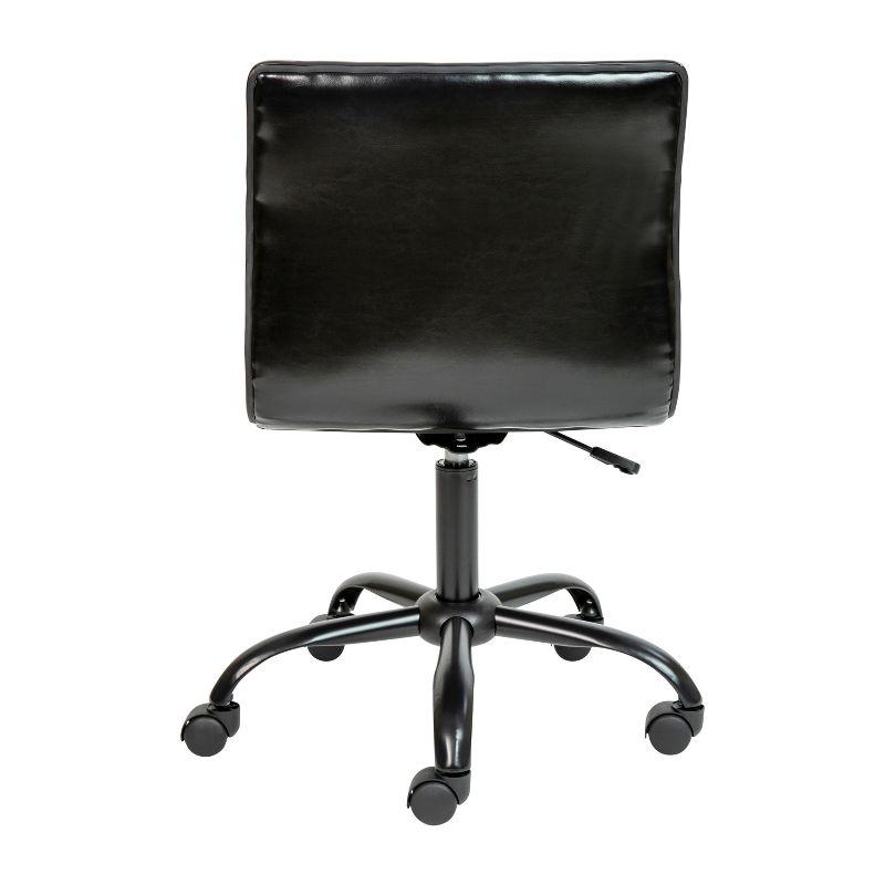 Flash Furniture Merchiston Low-Back Modern Ribbed Upholstered Vinyl Swivel Desk Chair by Flash Furniture