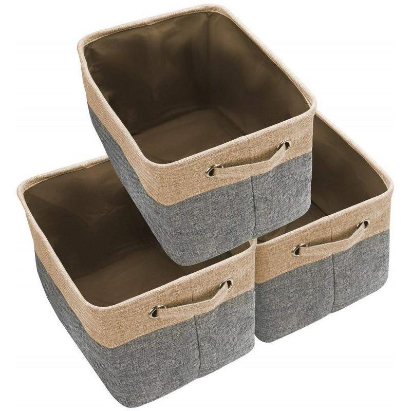 Sorbus 3 Pack 15 inch Collapsible Storage Bins with Handles - Perfect for Home Storage & Organization