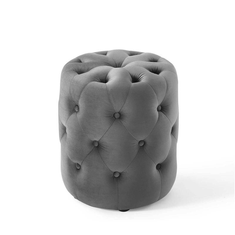 Modway Amour Tufted Button Round Performance Velvet Ottoman