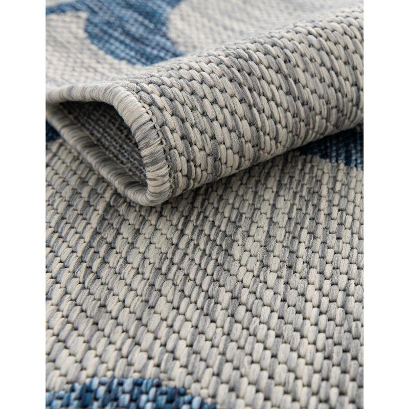 Unique Loom 7' 0 x 10' 0 Rectangle Indoor/Outdoor Botanical Gray Area Rug