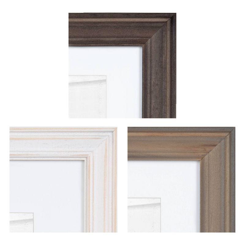 Farmhouse Graywash Gallery Wall Frame and Shelf Kit, Set of 10