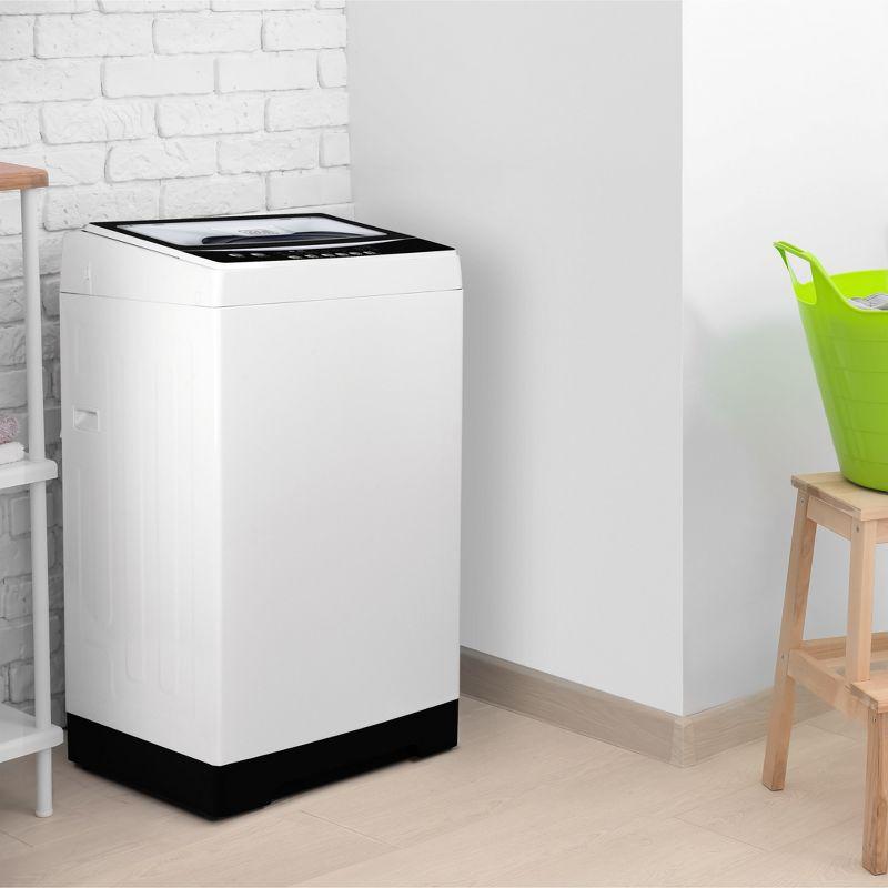 BLACK+DECKER Small Portable Washer, Washing Machine for Household Use, Portable Washer 1.7 cu.Ft with 6 Cycles, Transparent Lid & LED Display